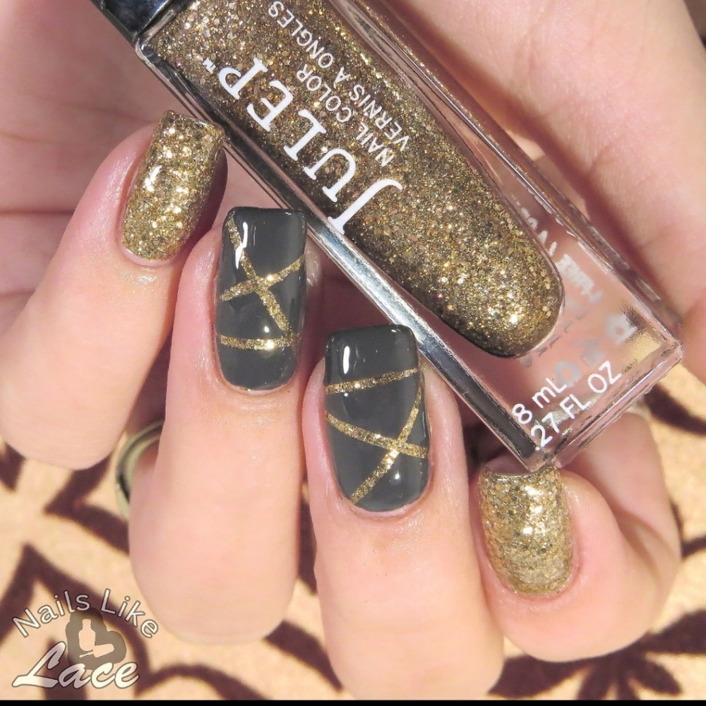 JULEP Gold Glitter Nail Varnish Top Coat OSCAR!